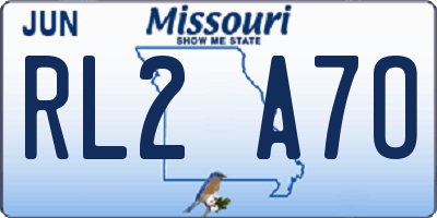 MO license plate RL2A7O
