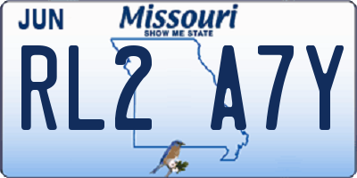 MO license plate RL2A7Y