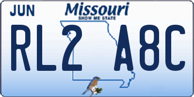 MO license plate RL2A8C