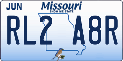 MO license plate RL2A8R