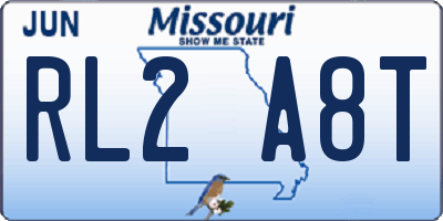 MO license plate RL2A8T