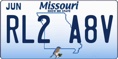 MO license plate RL2A8V