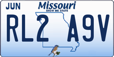MO license plate RL2A9V
