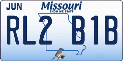 MO license plate RL2B1B