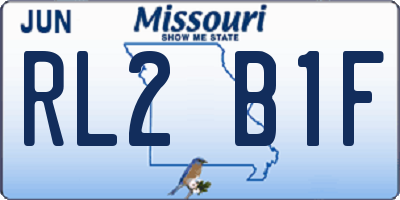 MO license plate RL2B1F