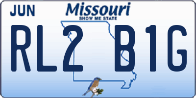 MO license plate RL2B1G