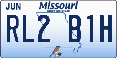 MO license plate RL2B1H