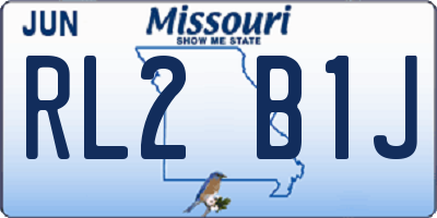 MO license plate RL2B1J