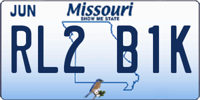 MO license plate RL2B1K
