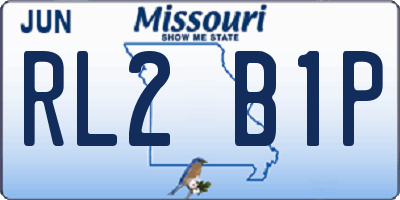 MO license plate RL2B1P