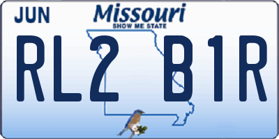 MO license plate RL2B1R