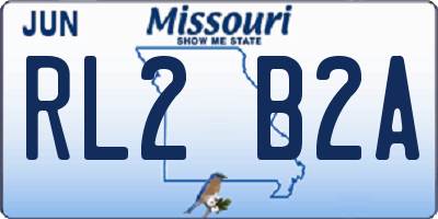 MO license plate RL2B2A