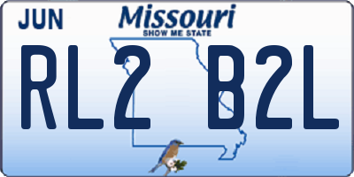 MO license plate RL2B2L
