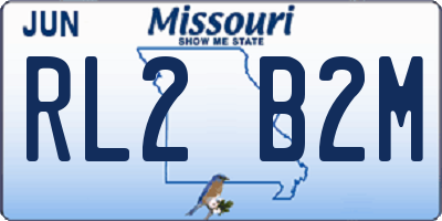 MO license plate RL2B2M