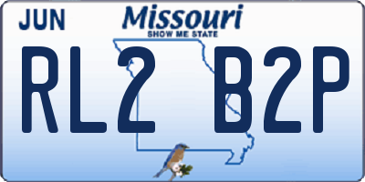 MO license plate RL2B2P