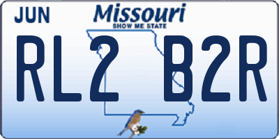 MO license plate RL2B2R