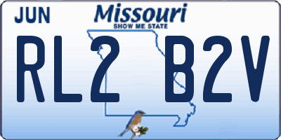 MO license plate RL2B2V