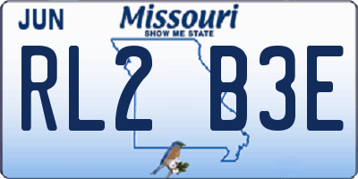 MO license plate RL2B3E