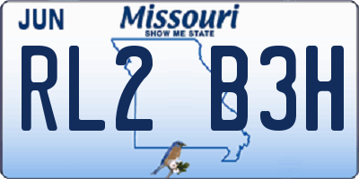 MO license plate RL2B3H