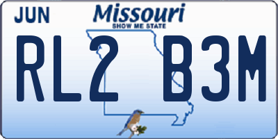 MO license plate RL2B3M
