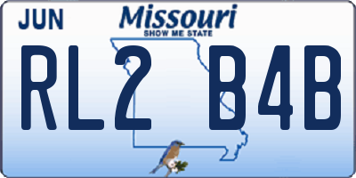 MO license plate RL2B4B
