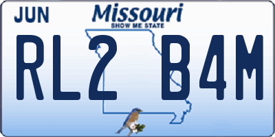 MO license plate RL2B4M