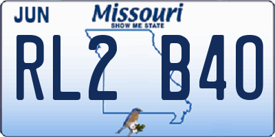 MO license plate RL2B4O