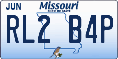 MO license plate RL2B4P