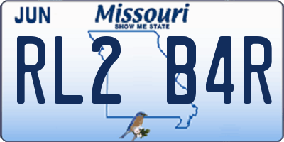 MO license plate RL2B4R