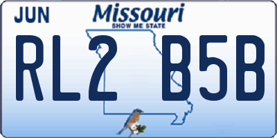 MO license plate RL2B5B