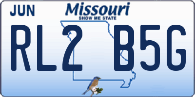 MO license plate RL2B5G
