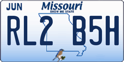 MO license plate RL2B5H