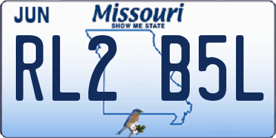 MO license plate RL2B5L