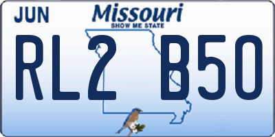 MO license plate RL2B5O