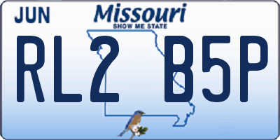 MO license plate RL2B5P