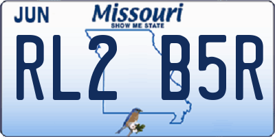 MO license plate RL2B5R