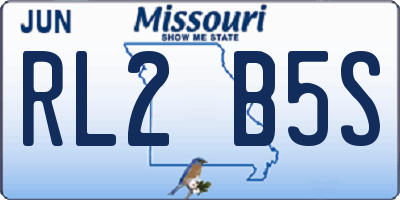 MO license plate RL2B5S