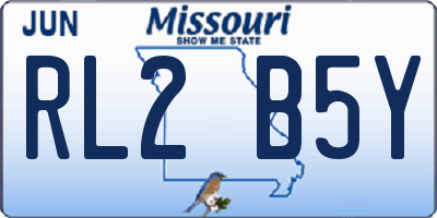 MO license plate RL2B5Y