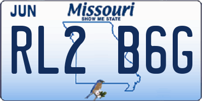 MO license plate RL2B6G