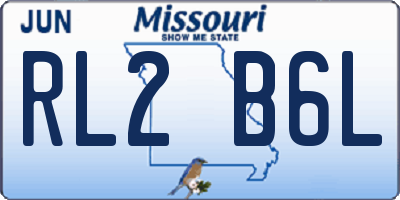 MO license plate RL2B6L