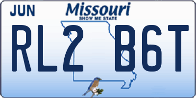 MO license plate RL2B6T