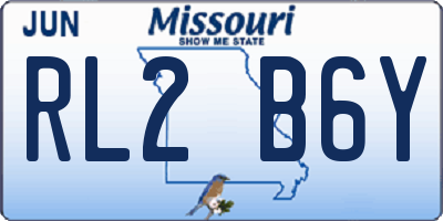 MO license plate RL2B6Y