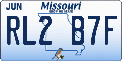 MO license plate RL2B7F