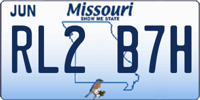 MO license plate RL2B7H