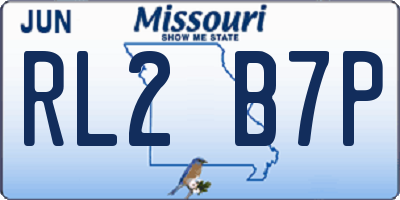 MO license plate RL2B7P