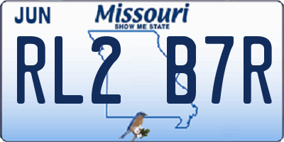 MO license plate RL2B7R