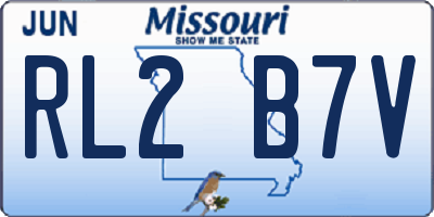 MO license plate RL2B7V