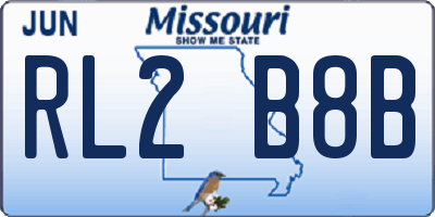 MO license plate RL2B8B