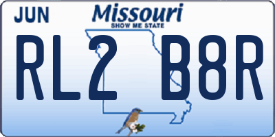 MO license plate RL2B8R
