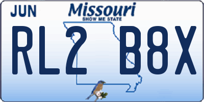 MO license plate RL2B8X